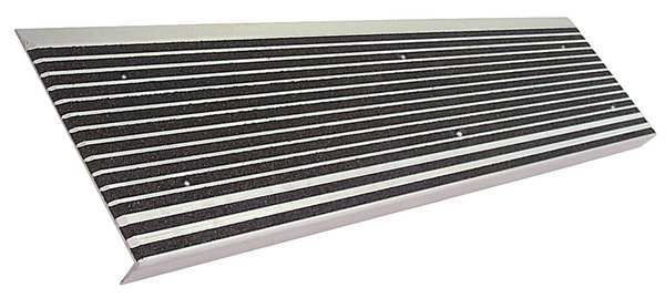 Wooster Products Stair Tread, Black, 60in W, Extruded Alum 500BLA5