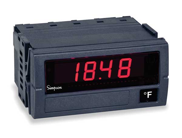Simpson Electric Digital Panel Meter, Temperature F45-1-80-0-F