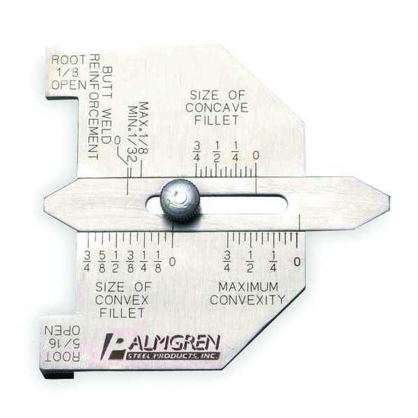 Palmgren Butt/Fillet Weld Gauge, From 0 to 3/4 In 9655501