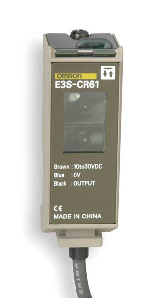 Omron Photoelectric Sensor, Rectangl, Reflective E3S-CR61