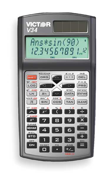Victor Technology Scientific Calculator, 2 Line Scrolling V34