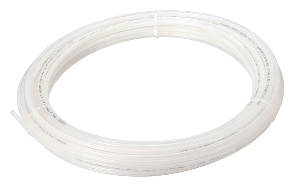 Zoro Select Tubing, 1/2" OD, Nylon, Natural, 100 Ft 2VDN9