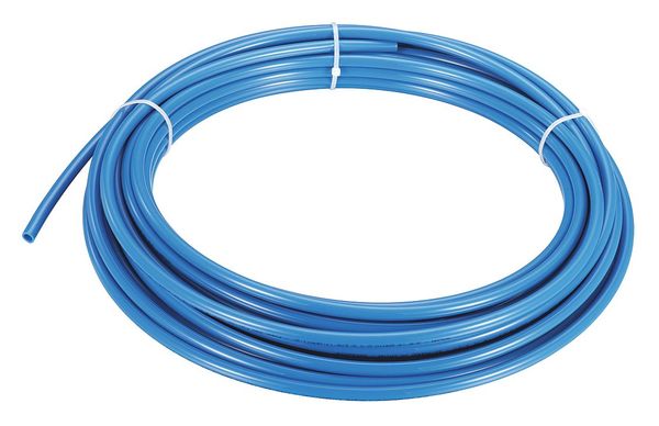 Zoro Select Tubing, 3/8" OD, Nylon, Blue, 100 Ft 2VDW5