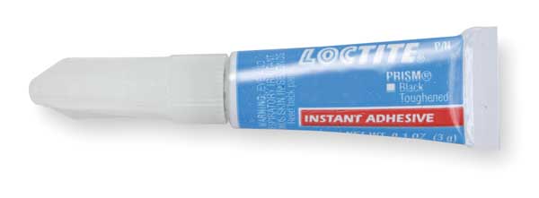 Loctite Instant Adhesive, 406 Series, Clear, 0.1 oz, Tube 233684