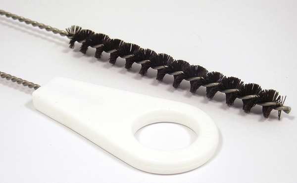 Tough Guy Pipe Brush, 31 in L Handle, 5 in L Brush, Brown, Polypropylene, 36 in L Overall 2VGY5
