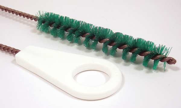 Tough Guy Pipe Brush, 31 in L Handle, 5 in L Brush, Green, Polypropylene, 36 in L Overall 2VHA7