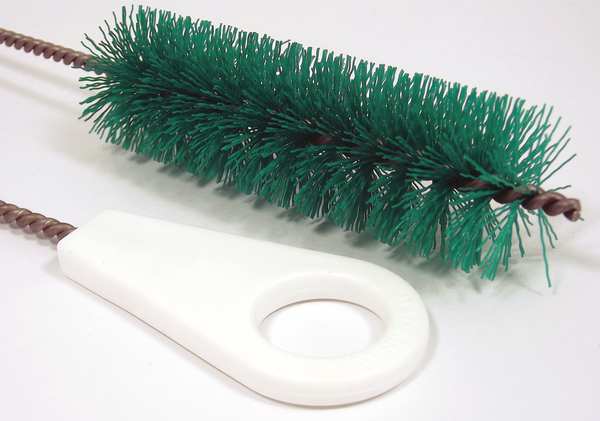 Tough Guy Pipe Brush, 31 in L Handle, 5 in L Brush, Green, Polypropylene, 36 in L Overall 2VHH1