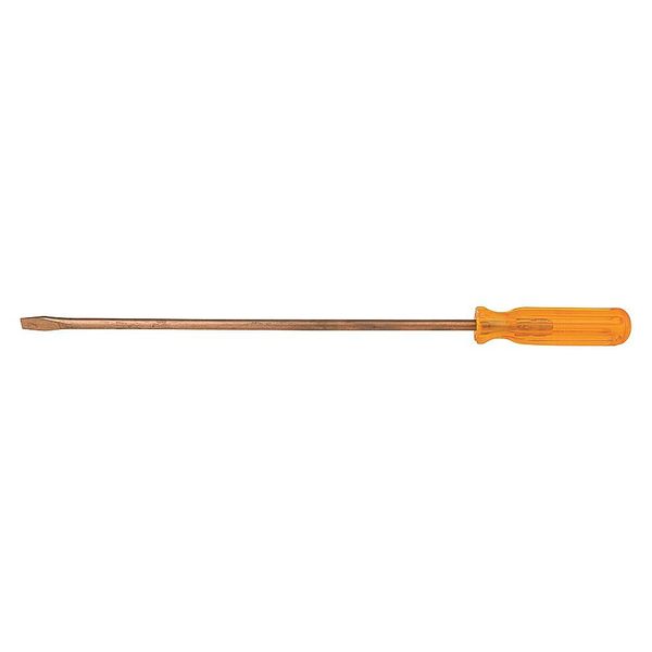 Ampco Safety Tools Non-Sparking Slotted Screwdriver 1/8 in Round S-54