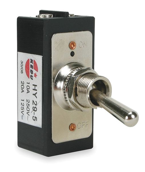 Power First Toggle Switch, DPST, 8A @ 250V, Screw 2VLP2
