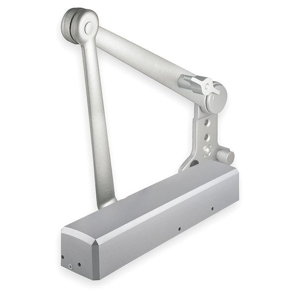 Dormakaba Manual Hydraulic Stanley QDC 200 Door Closer Heavy Duty Interior and Exterior, Silver QDC214F689