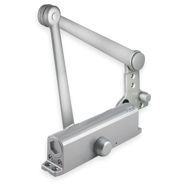Dormakaba Manual Hydraulic Stanley QDC 300 Door Closer Heavy Duty Interior and Exterior, Silver QDC313NC689