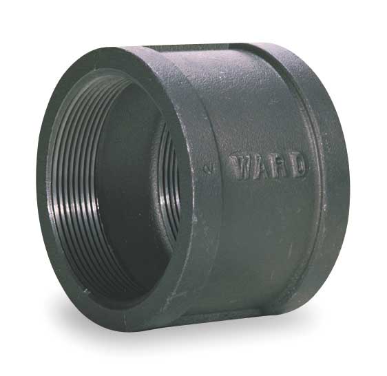 Zoro Select FNPT, Malleable Iron Coupling, Class 150 2WU59