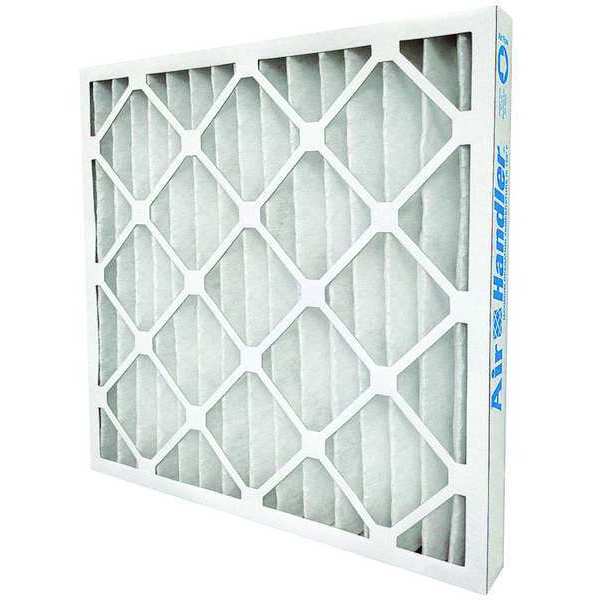 Air Handler Pleated Air Filter, 20x25x2, MERV 10, High Capacity, Synthetic, 4YUY6, White 4YUY6
