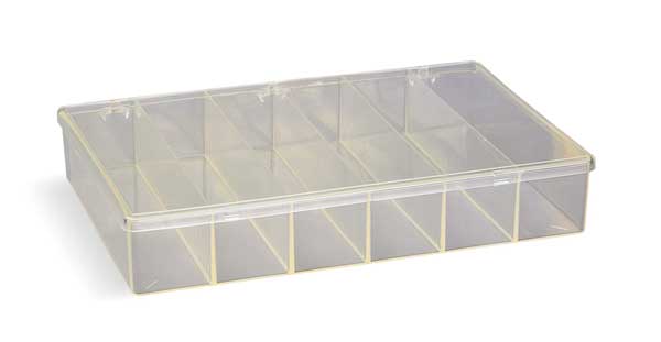 Flambeau Compartment Box with 6 compartments, Plastic, 2 13/16 in H x 8-1/2 in W 6674KC