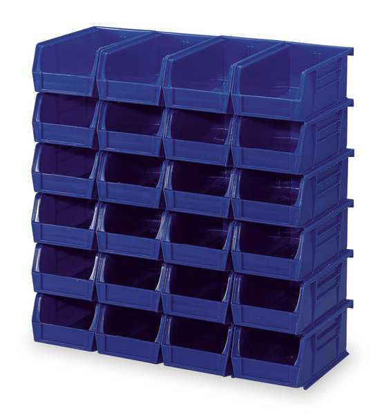 Akro-Mils® AkroBin® Plastic Stack & Hang Bin, 33W x 8-5/8D x 5H, Blue -  Pkg Qty 4