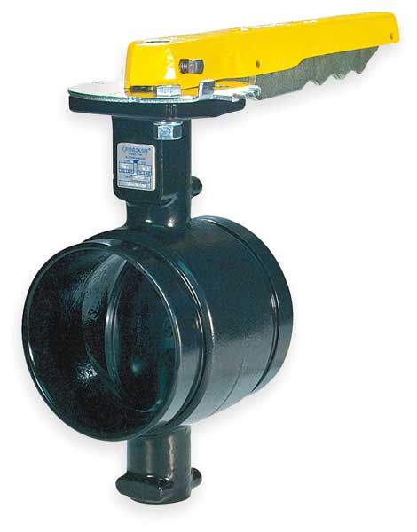 Gruvlok Butterfly Valve, Grooved, 4 In, Iron 7005011783