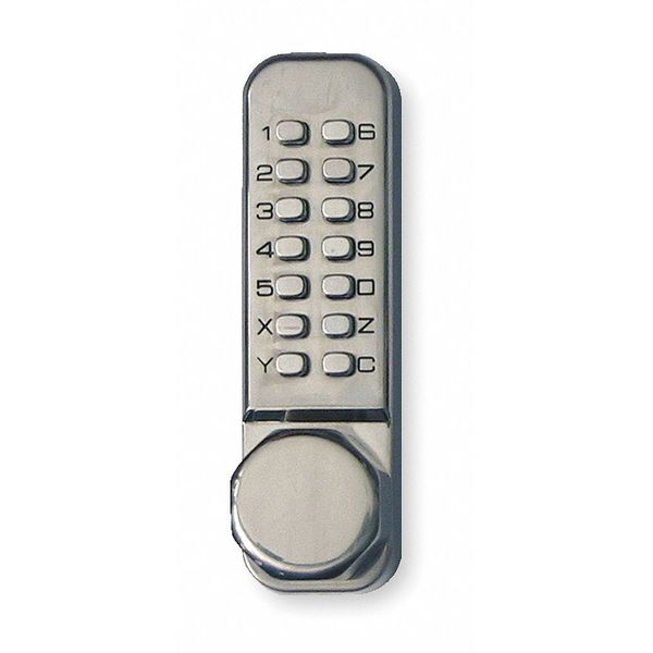 Kaba Push Button Lock, Entry, Passage, Stainless LD4523532D41