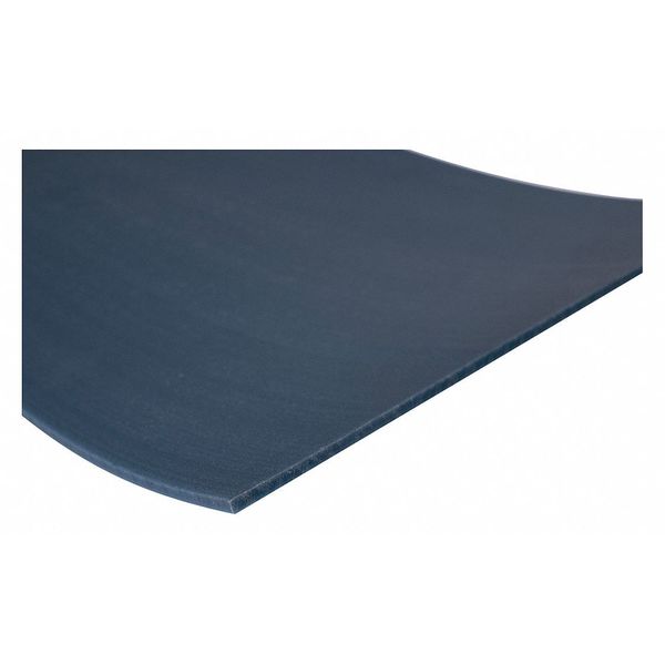 Zoro Select Blue UHMW Sheet Stock 48" L x 12" W x 0.250" Thick PS-UHMW-GF-205