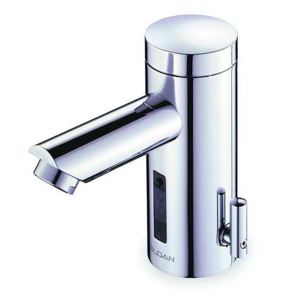 Sloan Sensor Single Hole Mount, 1 Hole Straight Spout Bathroom Faucet, Polished chrome EAF250-ISM