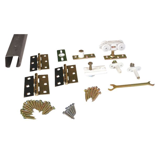 Pemko Folding Door Track & Hardware Kit, 48"L x 1-5/16"W HF2/100/4