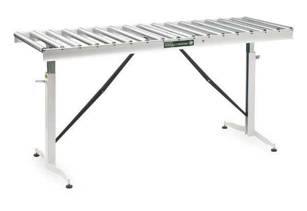 Zoro Select ConveyorTable, 17 Rollers, 22In.Btwn Frame HRT-90