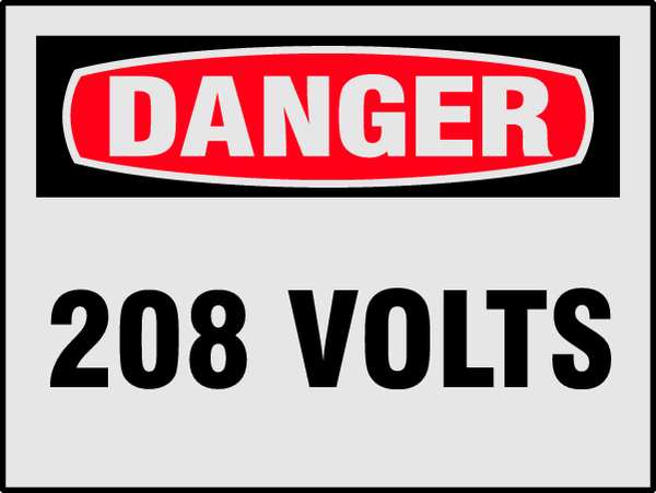 Electromark Danger Label, Electrical Hazard, PK8 L267H