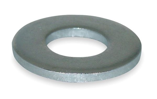 Zoro Select Flat Washer, Fits Bolt Size 7/16 in , Steel Zinc Plated Finish, 50 PK UST011744