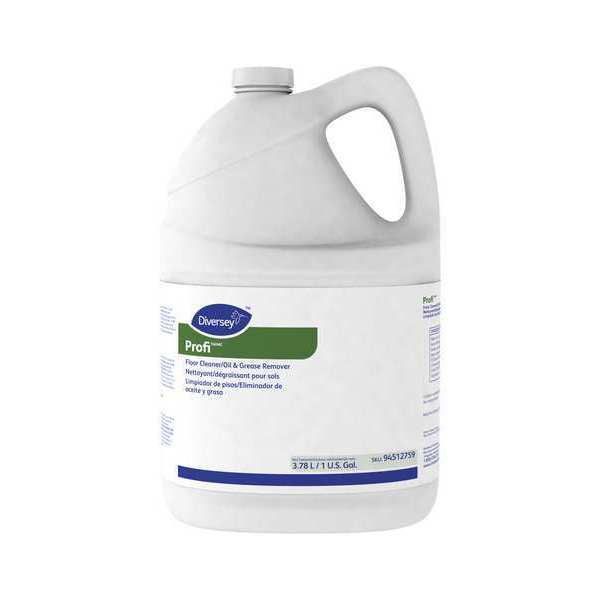 Diversey Floor Cleaner, 1 gal., Surfactant, White 94512759