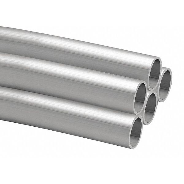 Zoro Select Pipe, Aluminum, 1 in Pipe Size, 30000 lb Tensile Strength 2ZJ79