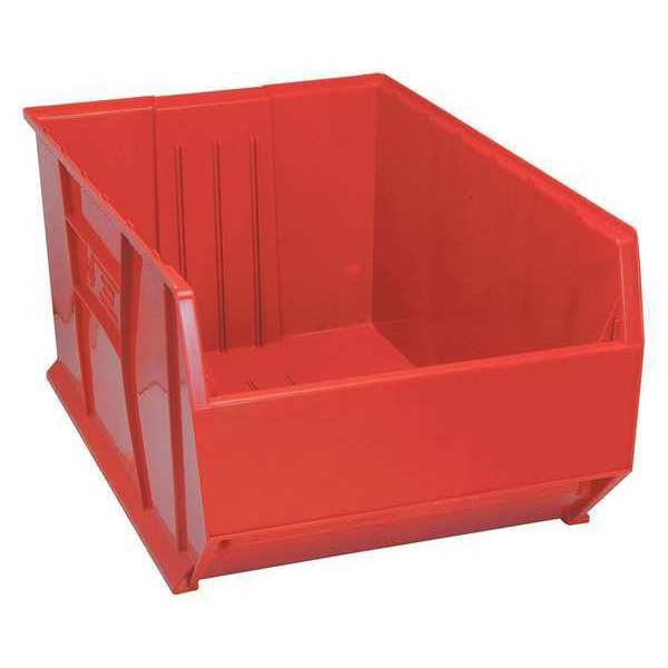 Quantum Storage Systems 150 lb Storage Bin, Polypropylene, 23 7/8 in W, 17 1/2 in H, 35 7/8 in L, Red QUS997RD