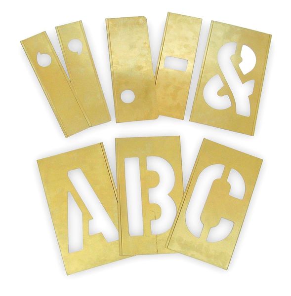 Zoro Select Letter Stencils, Letters, Brass 2CEC2