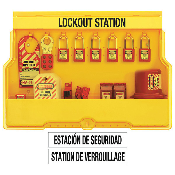 Master Lock 6-Lock Electrical Focus Lockout Station S1850E410