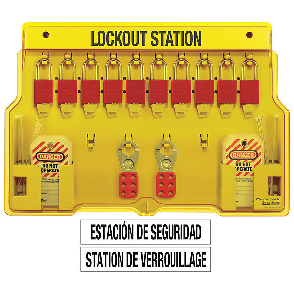 Master Lock 10-Lock Aluminum Padlock Station 1483BP1106