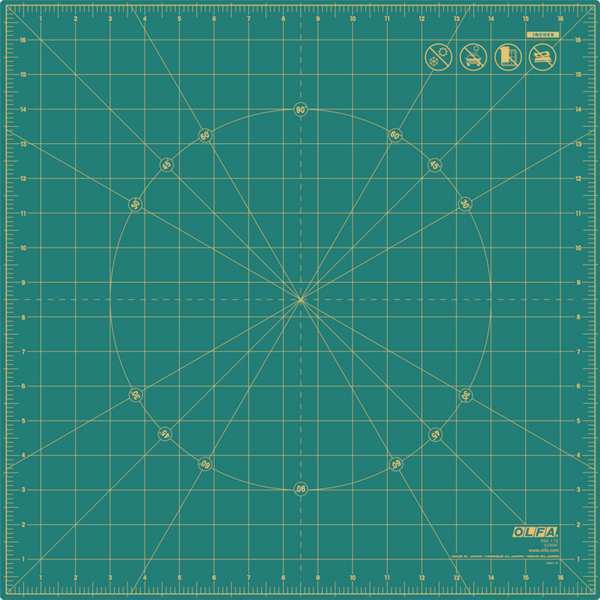 Olfa Rotating Rotary Cutting Mat, 17 x 17 In RM-17S