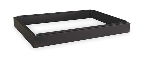 Zoro Select Flat File Cabinet Base, Closed Base, Black 2CLD5