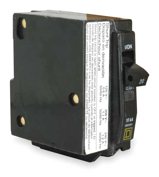 Square D Miniature Circuit Breaker, QO Series 25A, 2 Pole, 120/240V AC QO2251021