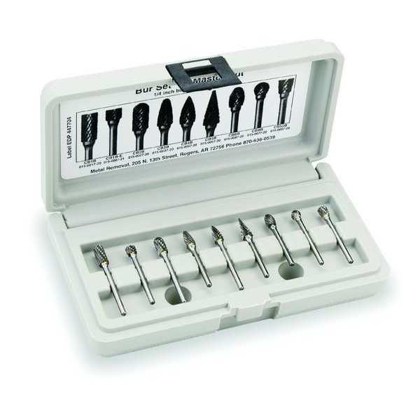 Widia Carbide Bur Set, 9 PC M40588