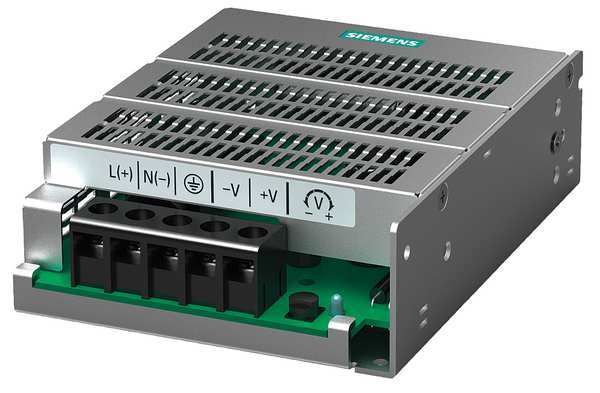 Siemens DC Power Supply, 100/240V AC, 24V DC, 50W, 2.1A, Wall 6EP13311LD00