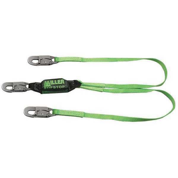 Honeywell Miller Shock Absorbing Lanyard, 4 ft., Green 8798T-Z7/4FTGN