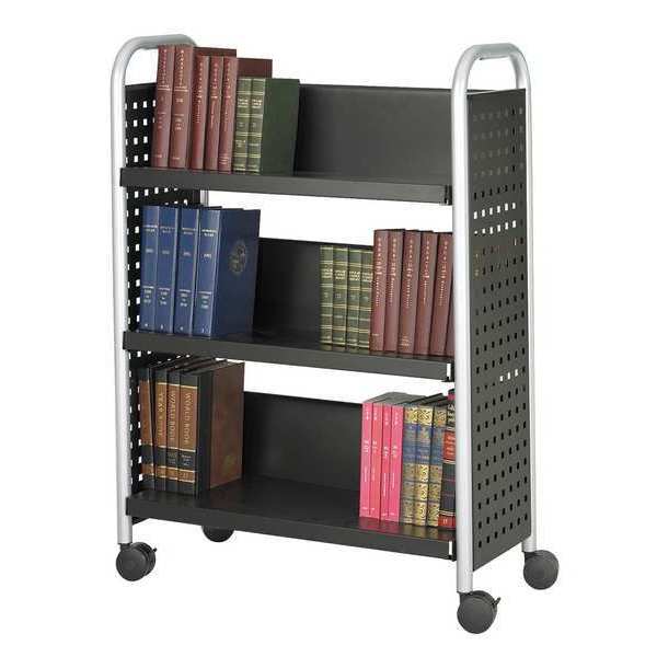Safco Book Cart, Single-Sided, Black 5336BL