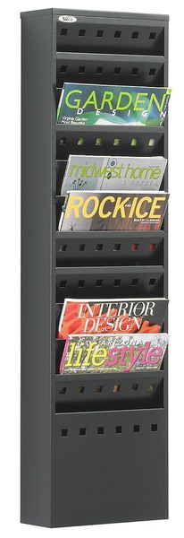 Safco Magazine Rack, 11-Pocket, Black 4321BL