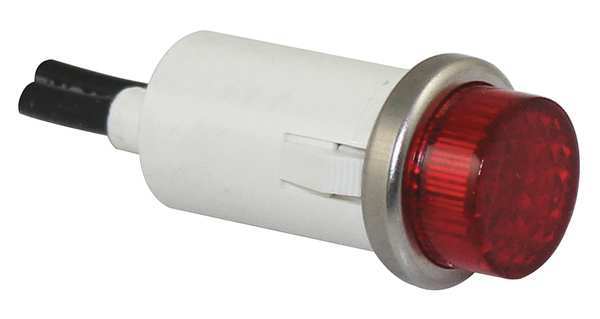 Zoro Select Raised Indicator Light, Red, 120V 20C854