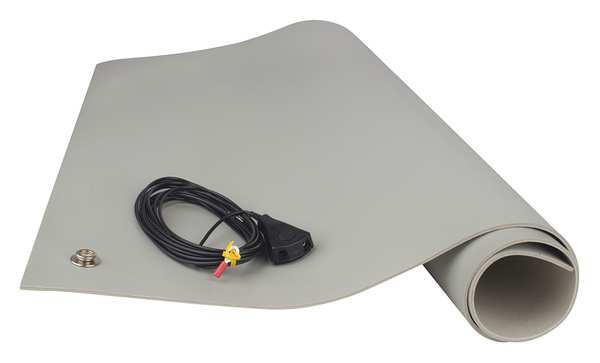 Scs Dissipative Floor Mat, Gray, 4 x 6 ft. 8203