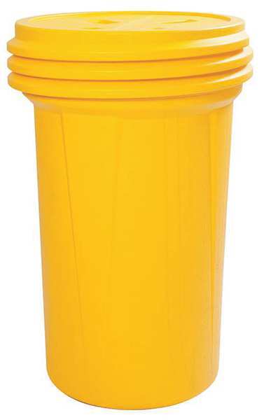 Eagle Mfg Open Head Overpack Drum, Polyethylene, 55 gal, Unlined, Yellow 1657