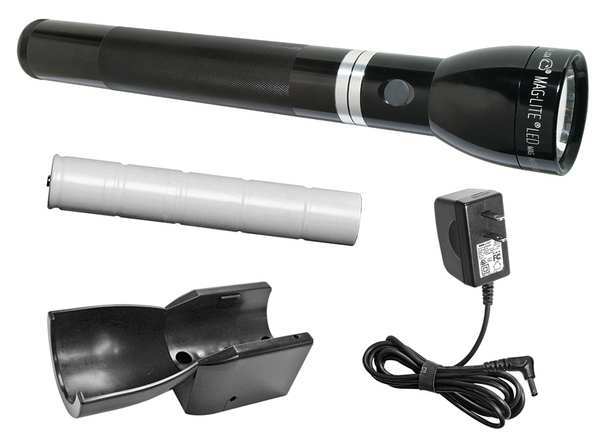 Maglite Black Rechargeable Led Industrial Handheld Flashlight, 643 lm RL3019K
