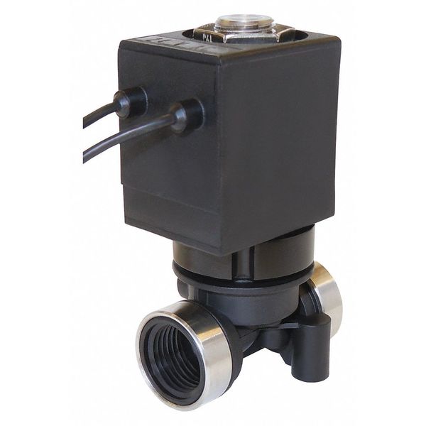 Spartan Scientific 12V DC Glass-Filled Nylon Solenoid Valve, Normally Closed, 1/4 in Pipe Size 6200-B60-AAB2B