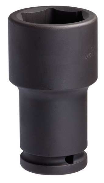 Westward 3/4 in Drive Impact Socket Hex 38 mm x Square 20 mm Size, Standard Socket, Black Oxide 20HX07