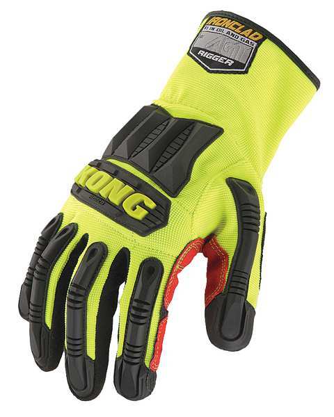 Kong Mechanics Gloves, XL, Lime/Black, Spandex KRIG-05-XL
