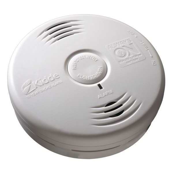 Kidde Smoke Alarm, Photoelectric Sensor, 85 dB @ 10 ft Audible Alert, Sealed Lithium Ion P3010B