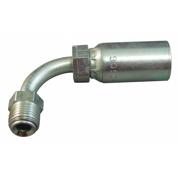 Kurt Crimp Fitting, 90 Degrees Elbow, 1/4" ID MIX90-04-04